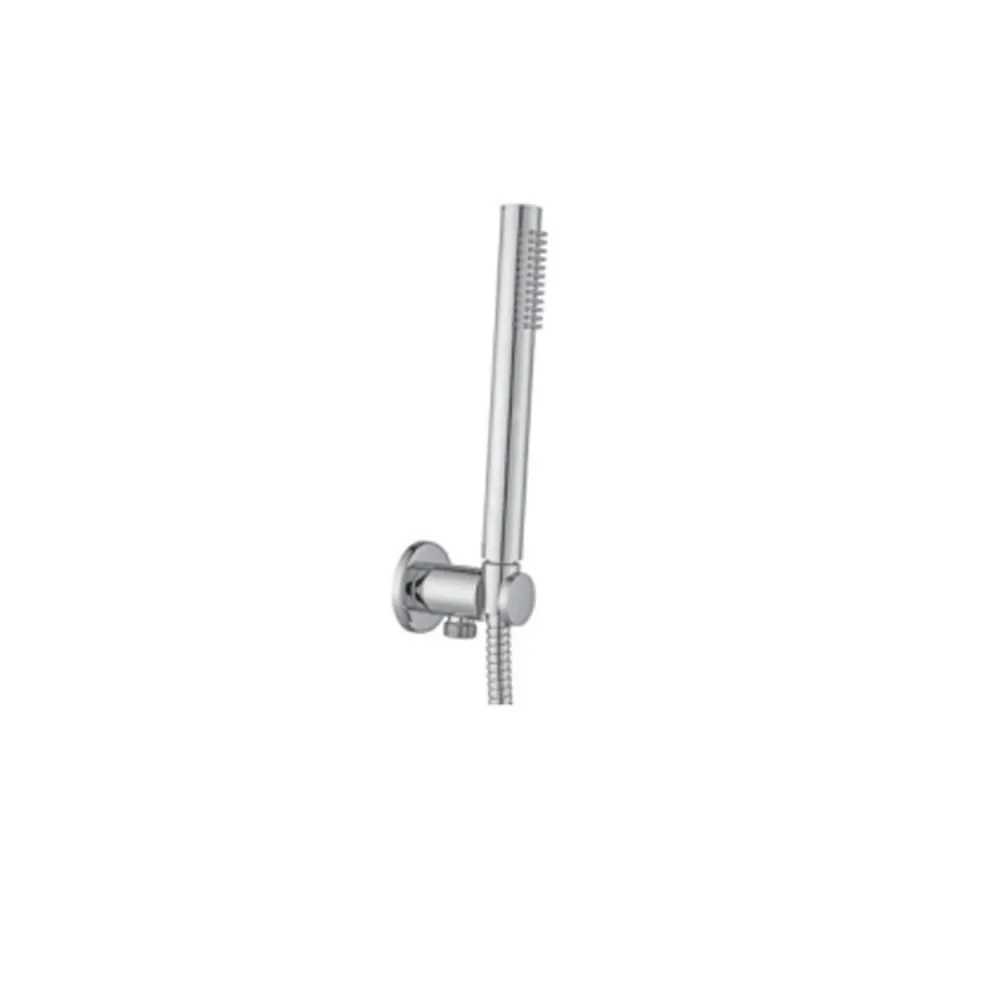 Set de ducha dúplex Paffoni modelo Tondo con acabado cromado y versátil en plata