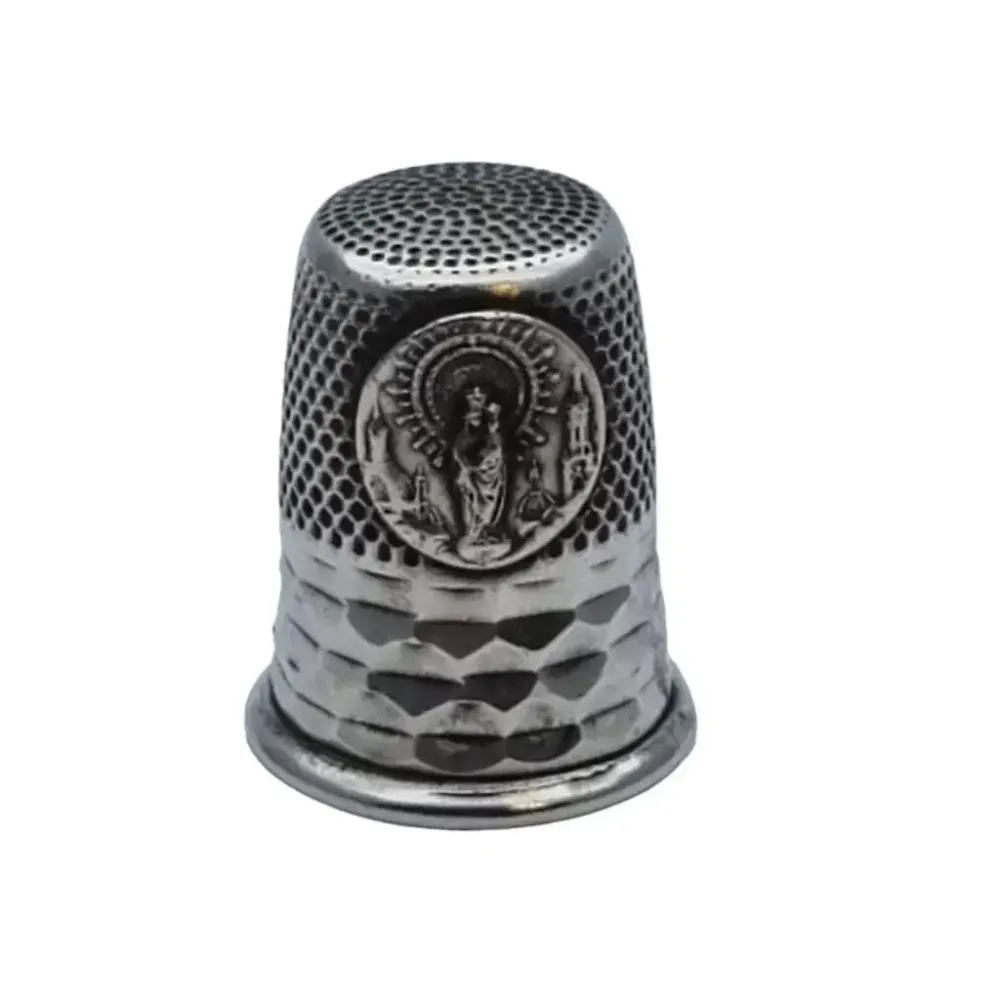 Toalla de Baño de Lujo Dedal de colección, dedal clásico, dedal troquelado en plata. Religioso.