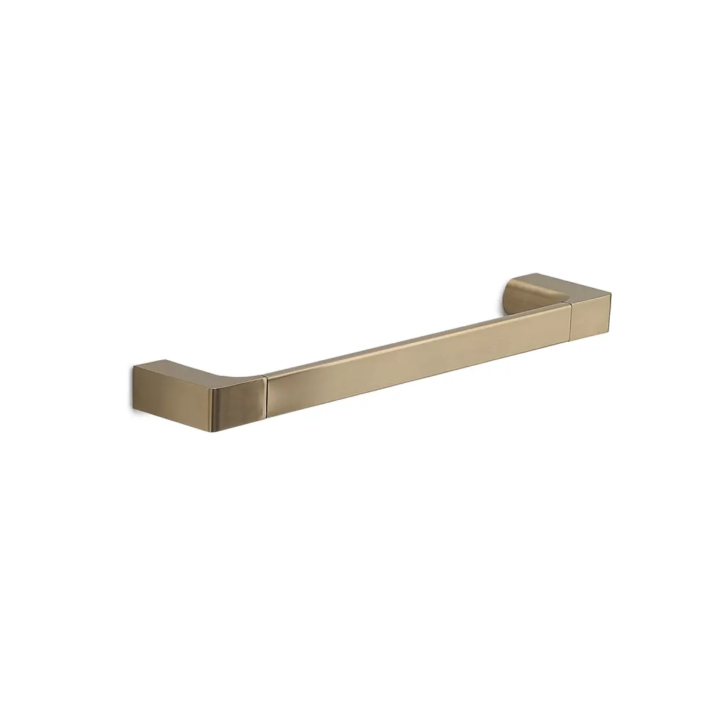 Toalla de Baño de Lujo Porta toallas de pared Gedy serie Pirenei 35 cm - Oro Mate