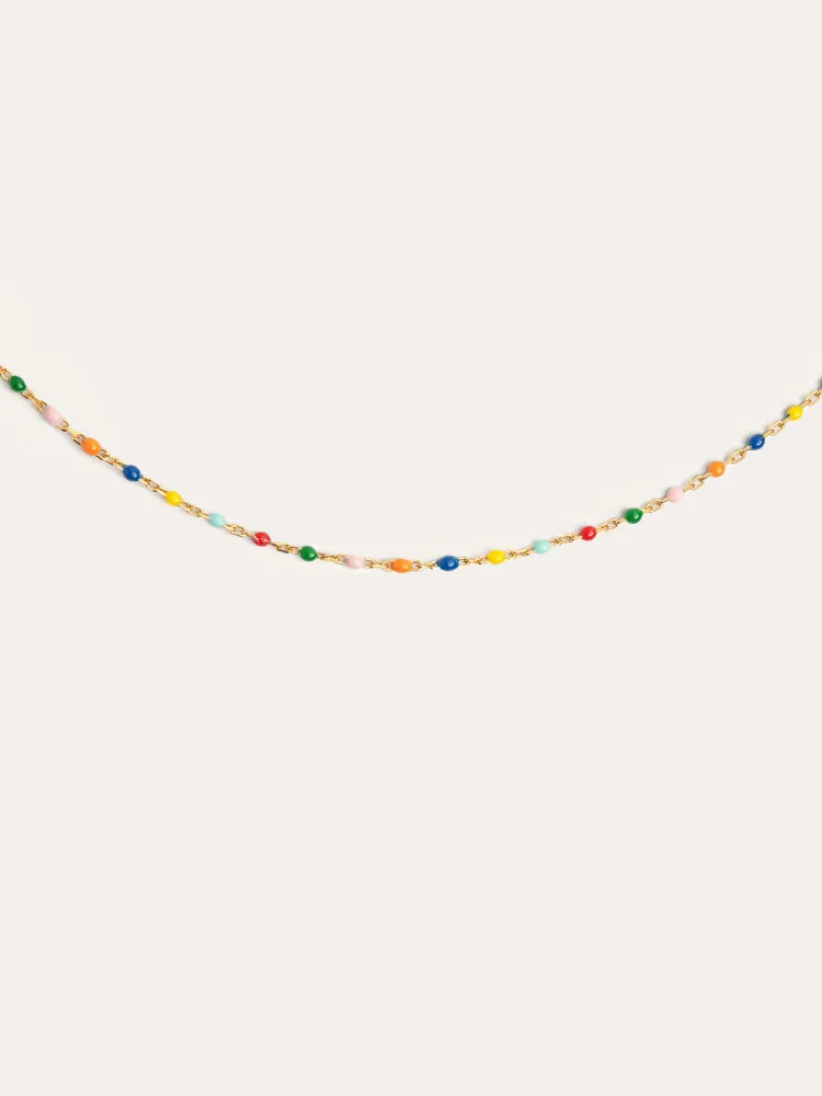 Toalla de Baño de Peso Medio Collar Dots Colors Enamel Plata Baño Oro