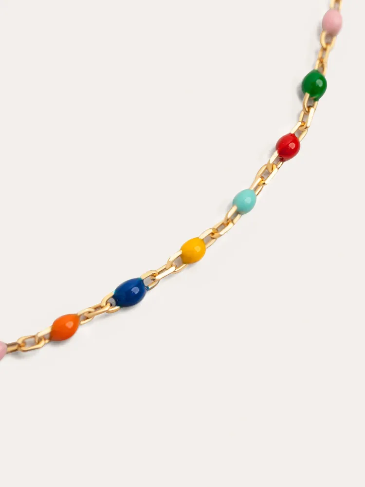Toalla de Baño de Peso Medio Collar Dots Colors Enamel Plata Baño Oro