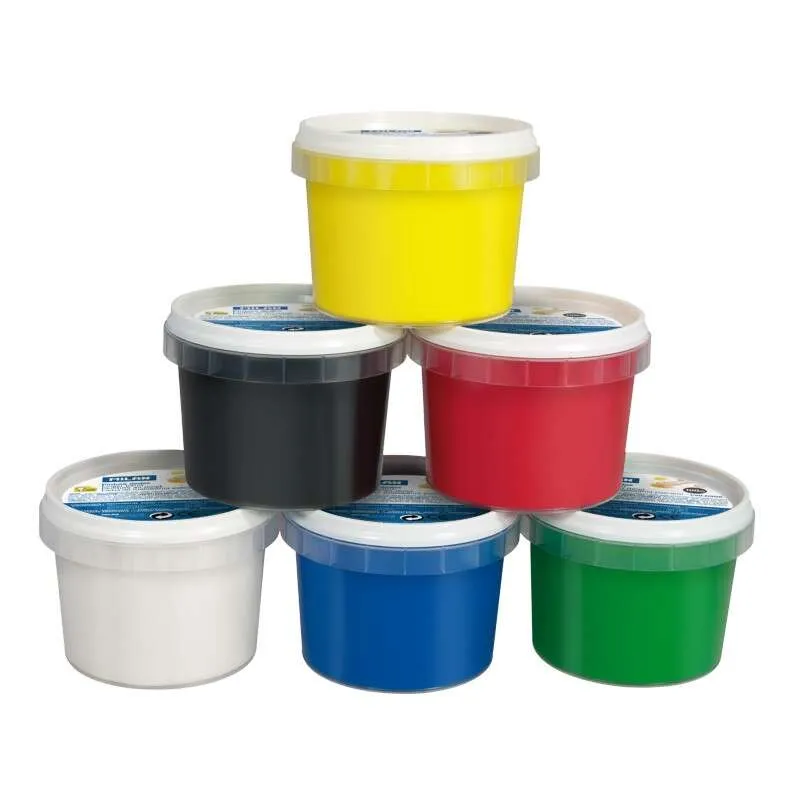 Toalla de Baño de Peso Medio Milan Pack de 6 Botes de Pintura para Dedos - 100ml - Facil Aplicacion - Mezclable - Colores...