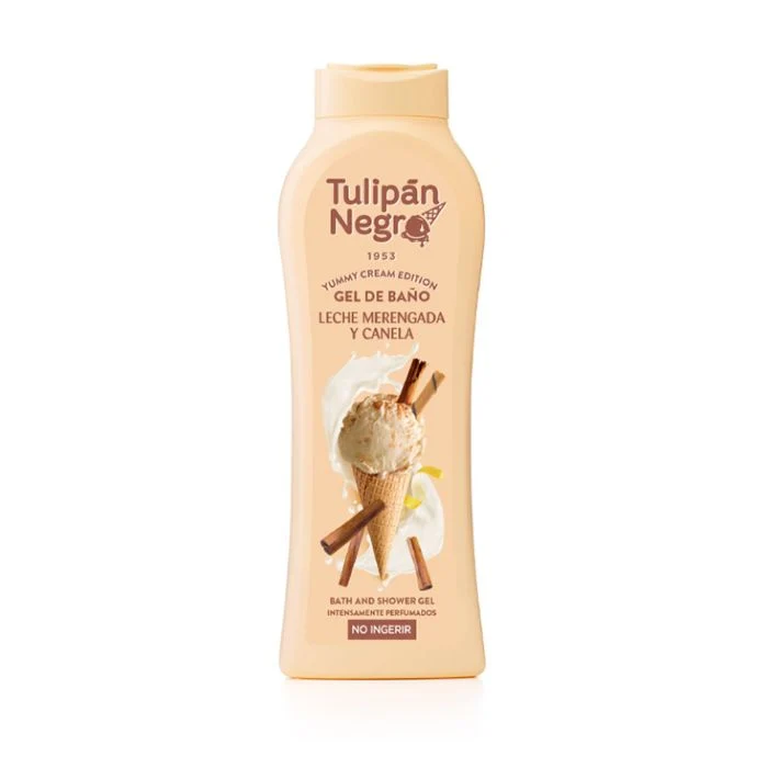 Algodón Egipcio Premium Gel de Baño Leche Merengada y Canela 650ml - Tulipan Negro