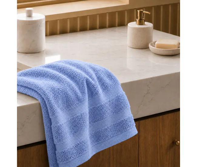 Algodón Egipcio Premium Toalla Ducha (70x140cm) Azul Medio Donegal Collections