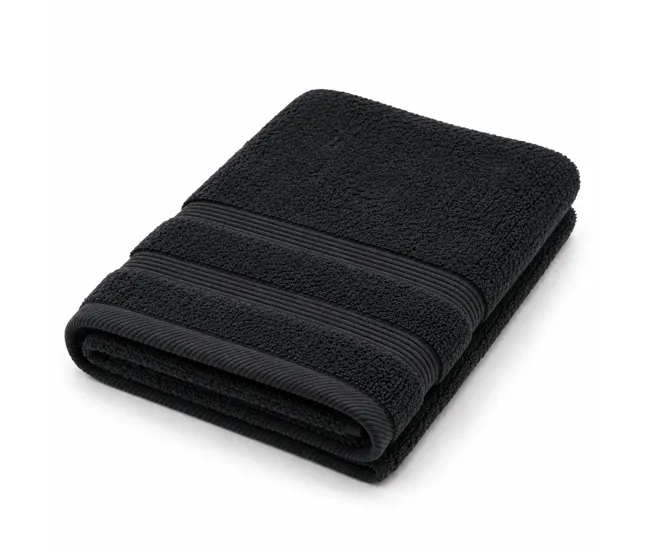 Algodón Egipcio Premium Toalla Ducha (70x140cm) Negro Donegal Collections