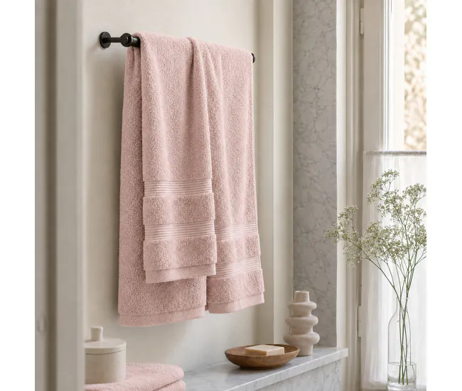 Algodón Egipcio Premium Toalla Ducha (70x140cm) Rosa Donegal Collections