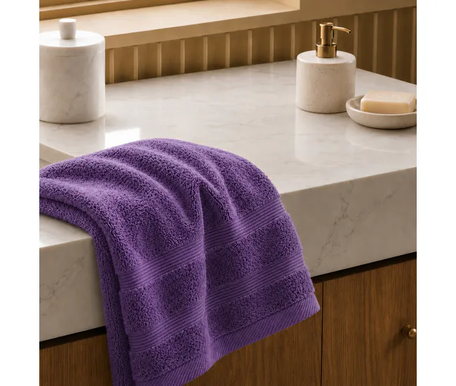 Algodón Egipcio Premium Toalla Lavabo (50x100cm) Malva Donegal Collections