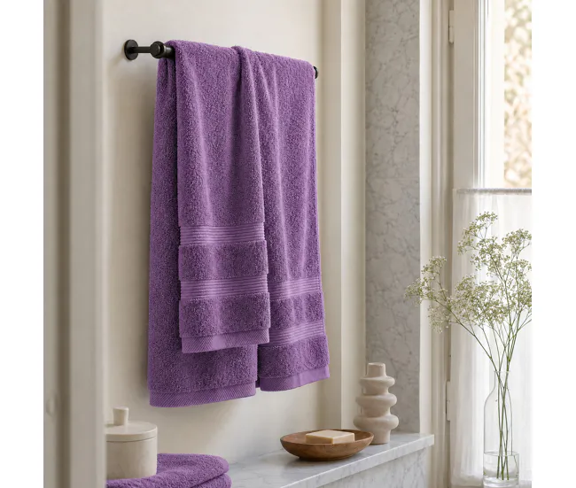 Algodón Egipcio Premium Toalla Lavabo (50x100cm) Malva Donegal Collections