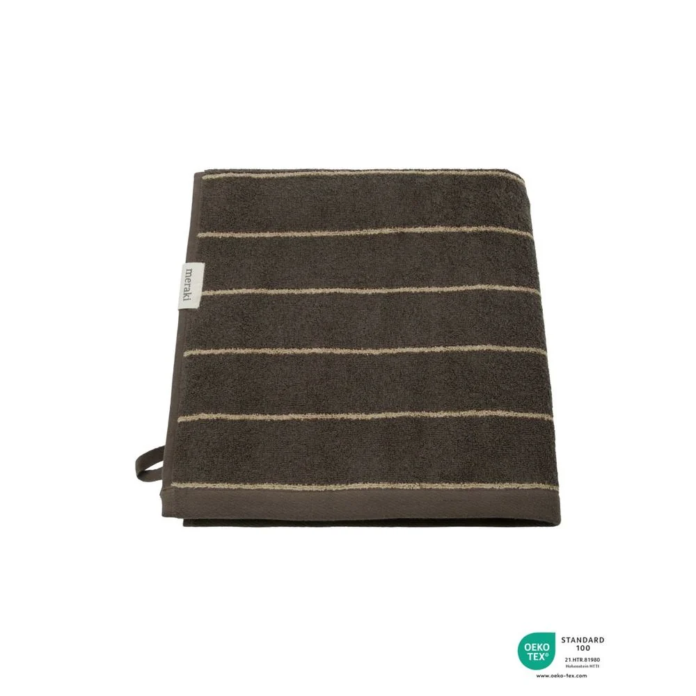 Algodón Egipcio Premium Toalla Meraki, raya, ejército