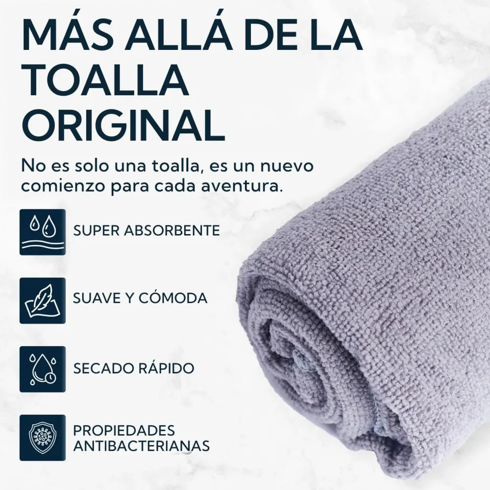 Algodón Egipcio Premium Toalla XL Microfibra Terry Gris