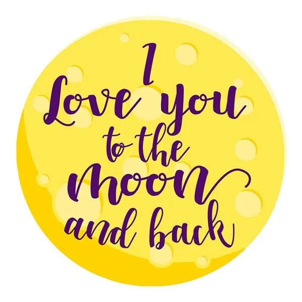 Algodón Egipcio Premium Toalla redonda “I love you to moon and back” 150 x 150 cm
