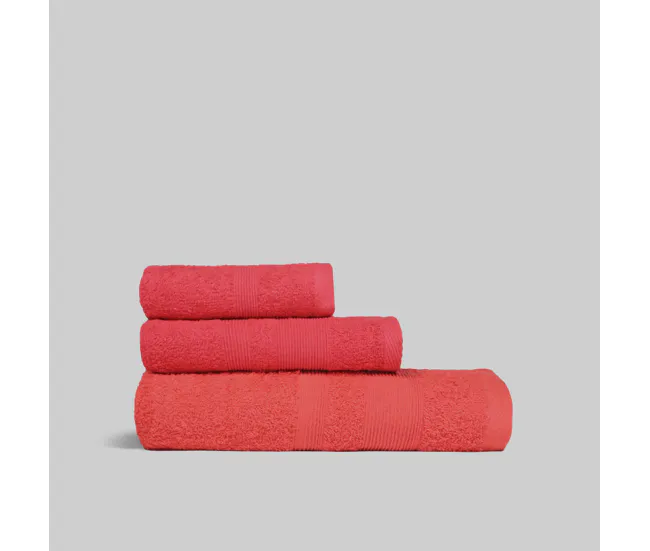 Algodón Egipcio Premium Toalla Tocador (30x50cm) Rojo Donegal Collections