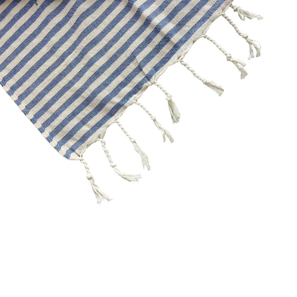 Algodón Egipcio Premium Toalla Turca Dilay Cobalto Lines