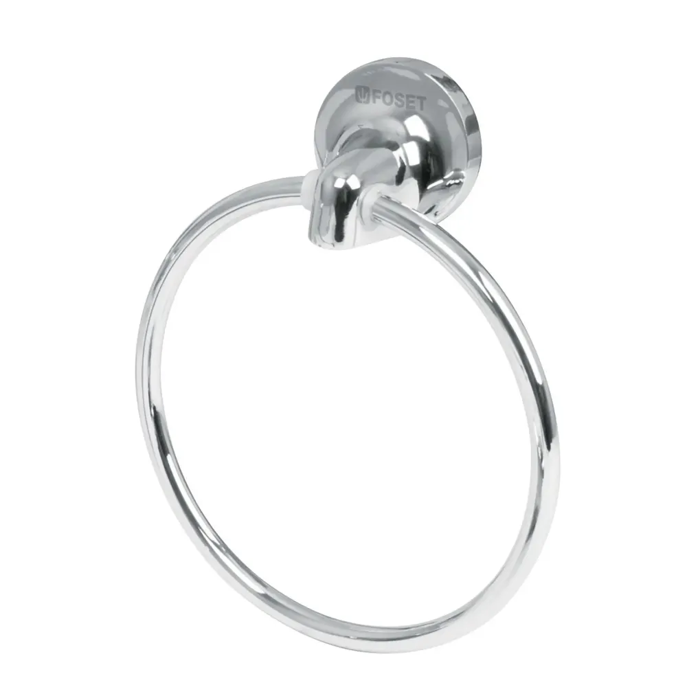 Algodón Egipcio Premium Toallero de argolla de acero inoxidable, foset aqua