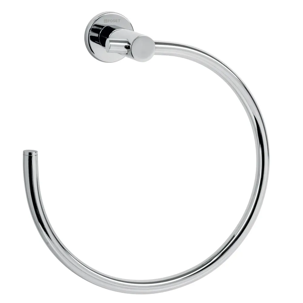 Algodón Egipcio Premium Toallero metálico de argolla acabado cromo, foset element