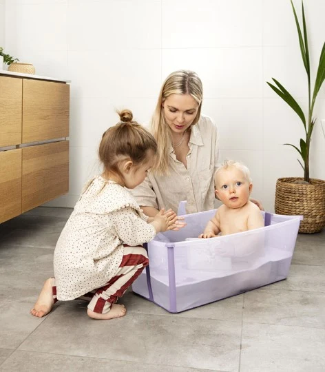 Bambú Ecológico Suave Bañera Stokke® Flexi Bath® Lavander