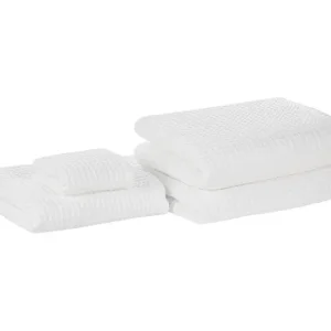 Bambú Ecológico Suave Conjunto de 4 toallas de algodón blanco ATAI