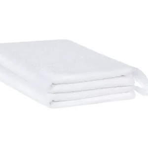 Bambú Ecológico Suave Conjunto de 2 toallas de algodón blanco ATIU
