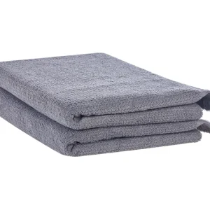 Bambú Ecológico Suave Conjunto de 2 toallas de algodón gris ATIU