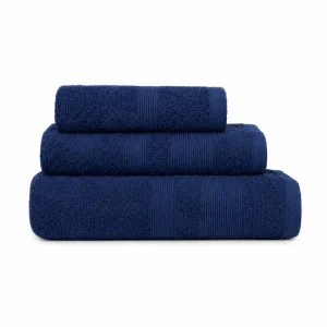 Bambú Ecológico Suave Pack 3 Toallas Azul Tenebroso (30x50cm, 50x100cm y 70x140cm) Donegal Collections