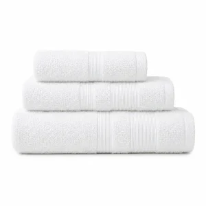 Bambú Ecológico Suave Pack 3 Toallas Blanco (30x50cm, 50x100cm y 70x140cm) Donegal Collections