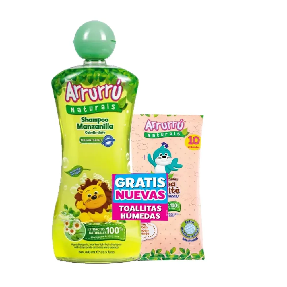 Bambú Ecológico Suave Shampoo Manzanilla X400Ml+10 Toallas Arr