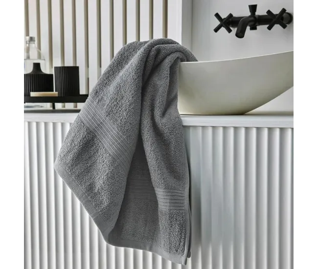 Bambú Ecológico Suave Toalla de baño TODAY Essential Gris Acero 70 x 130 cm