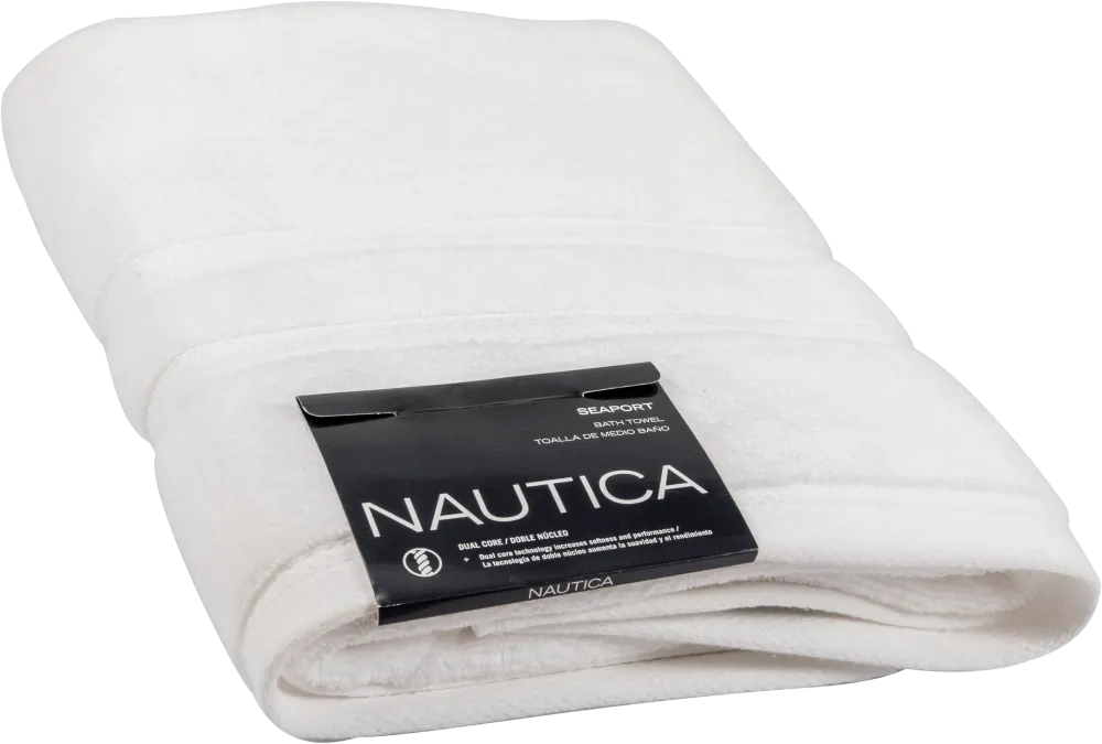 Bambú Ecológico Suave Toalla medio baño Nautica blanca