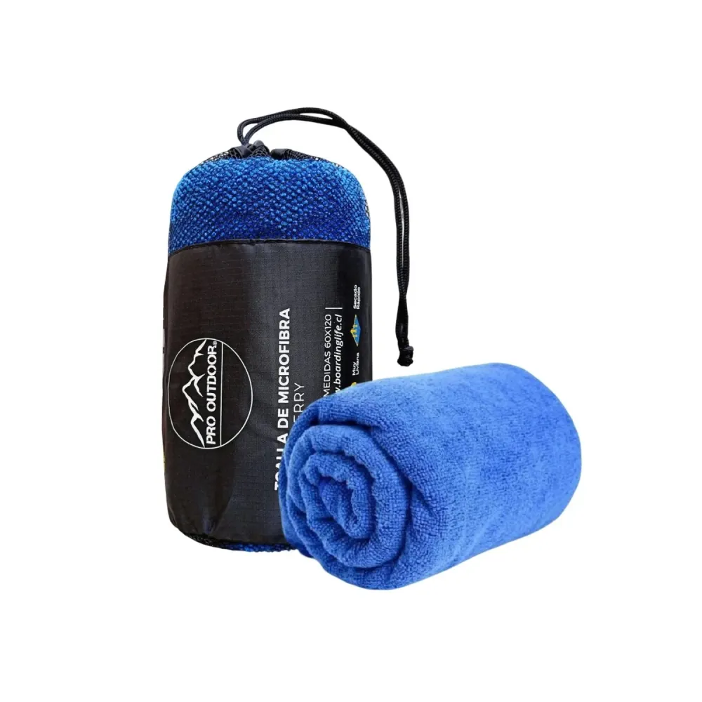 Bambú Ecológico Suave Toalla Microfibra Terry Azul