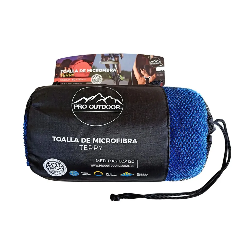 Bambú Ecológico Suave Toalla Microfibra Terry Azul