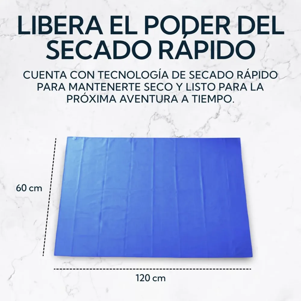 Bambú Ecológico Suave Toalla Microfibra Terry Azul