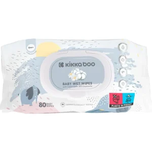 Bambú Ecológico Suave Toallitas húmedas Algodón & Manzanilla 80 unidades con tapa de Kikkaboo