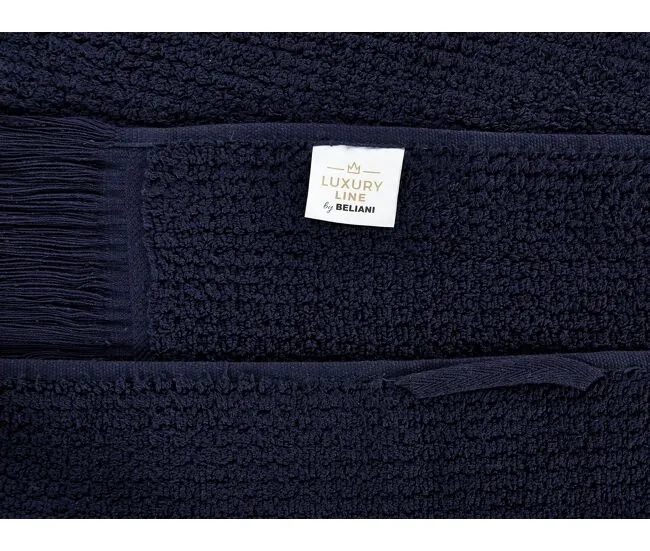 Conjunto de 2 toallas de algodón azul opaco MITIARO