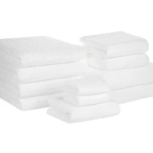 Conjunto de 11 toallas de algodón blanco ATAI para Adultos