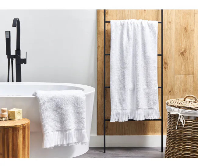 Conjunto de 2 toallas de algodón blanco ATIU con Capacidad de Absorción