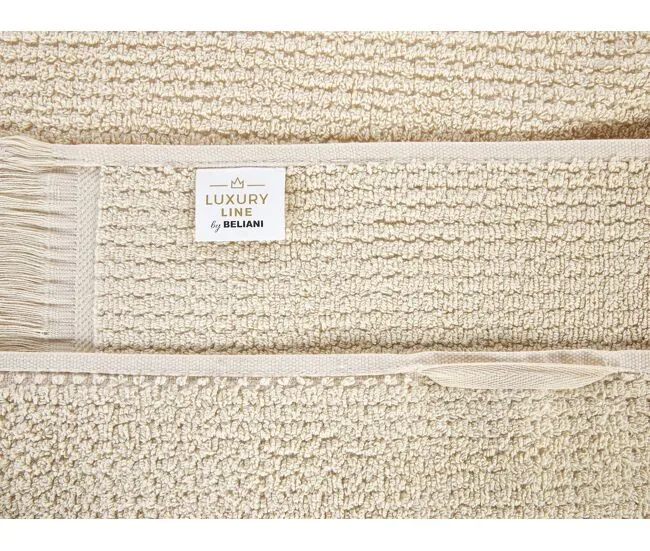 Conjunto de 2 toallas de algodón crema ATIU