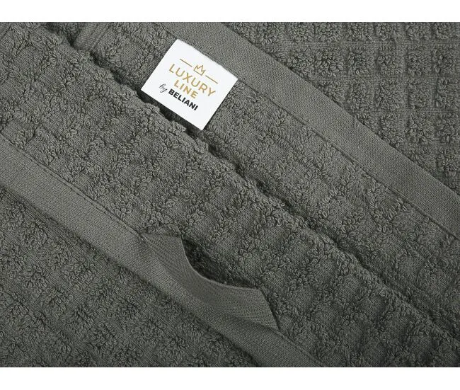 Conjunto de 4 toallas de algodón gris ATAI Algodón 100%