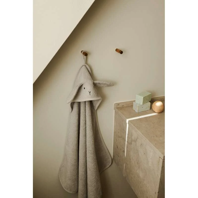Liewood Albert Badehåndklæde m. Hætte - Bebé - Conejo - Dumbo Gris Toalla de Baño Individual