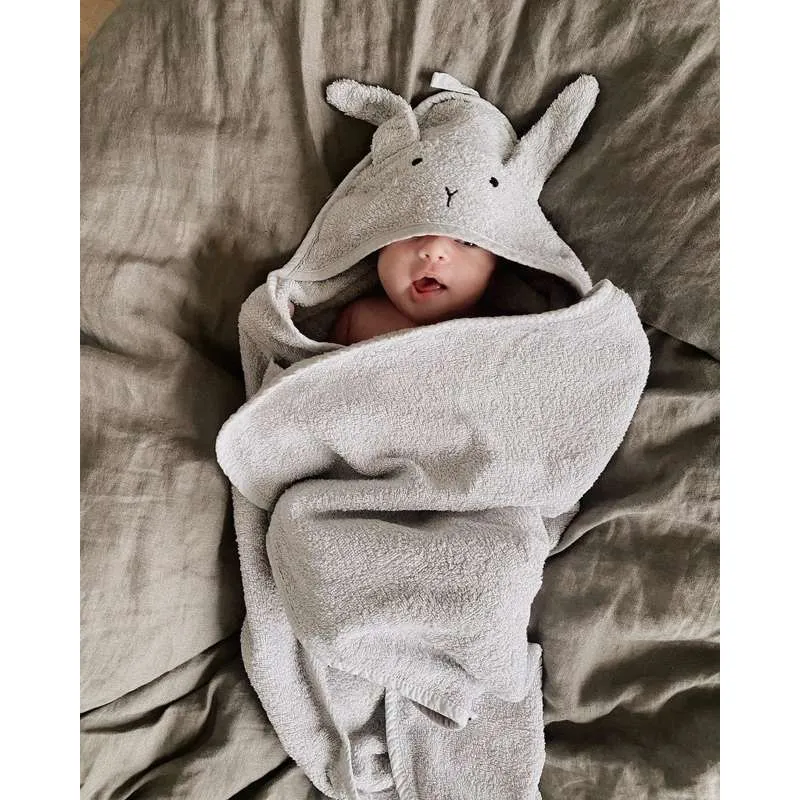 Liewood Albert Badehåndklæde m. Hætte - Bebé - Conejo - Dumbo Gris Toalla de Baño Individual