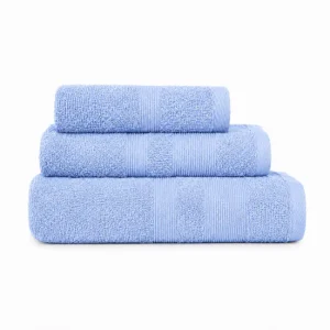 Pack 3 Toallas Azul Medio (30x50cm, 50x100cm y 70x140cm) Donegal Collections Tamaño 70x140 cm