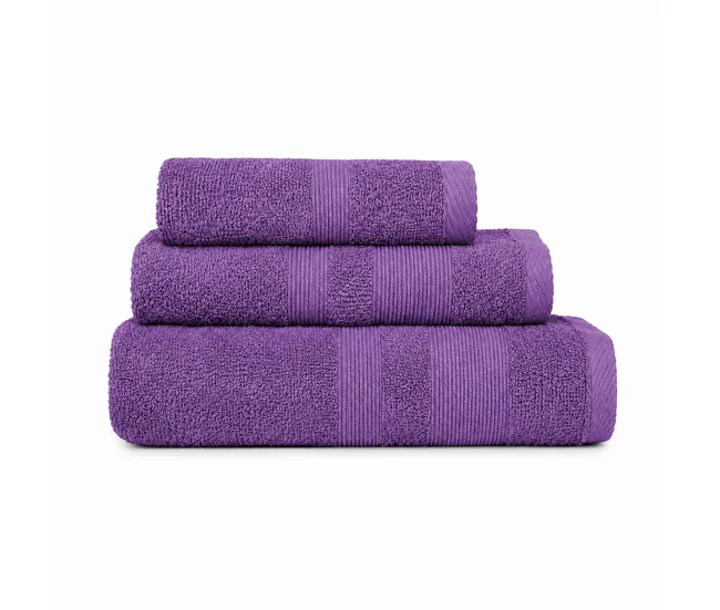 Pack 3 Toallas Malva (30x50cm, 50x100cm y 70x140cm) Donegal Collections para Regalo de Hogar