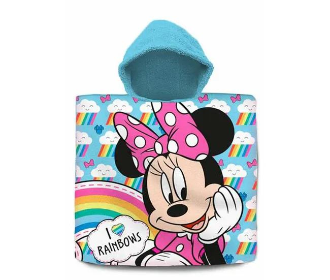 Toalla de Baño Suave Poncho Minnie Mouse Algodón 60 x 120 cm