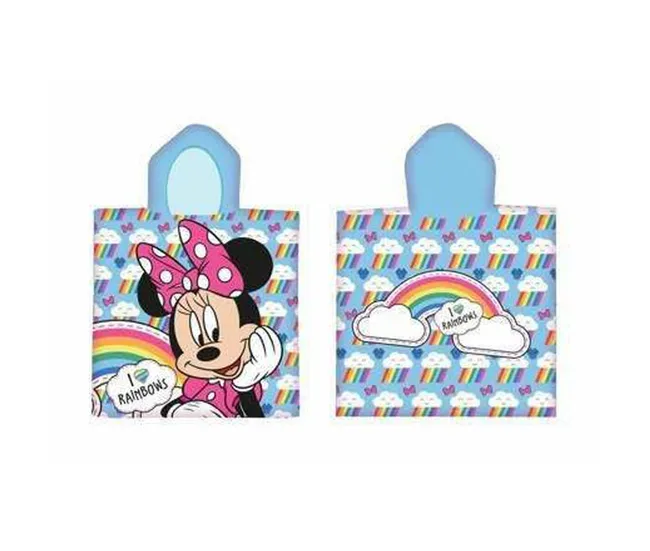 Toalla de Baño Suave Poncho Minnie Mouse Algodón 60 x 120 cm