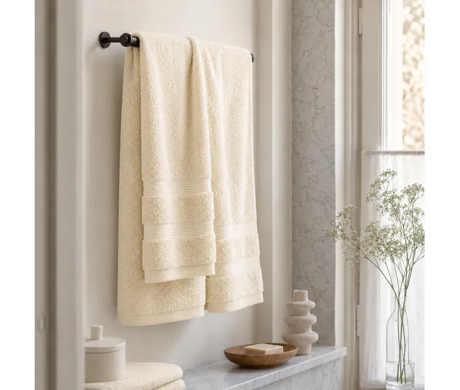 Toalla Lavabo (50x100cm) Natural Donegal Collections para Uso Diario