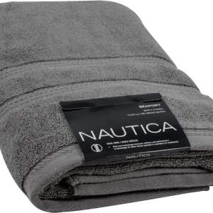 TOALLA NAUTICA MEDIO BAÑO GRIS - Conjunto de 4 Piezas