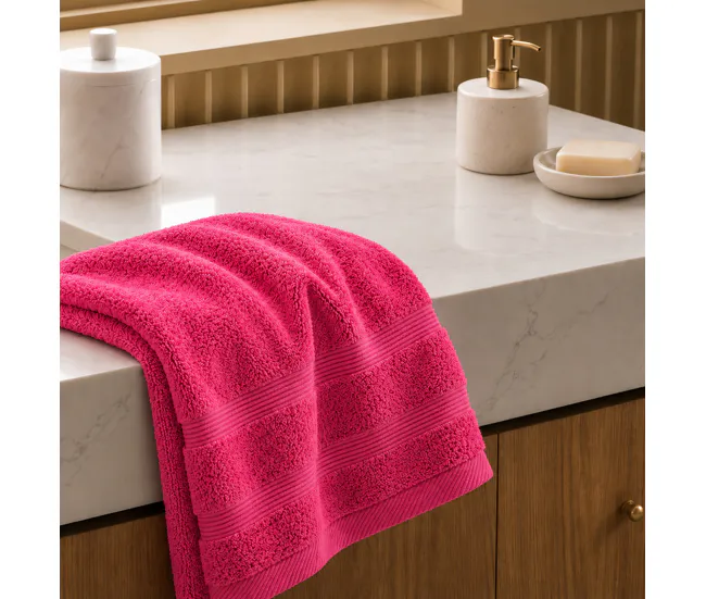 Toalla Tocador (30x50cm) Fucsia Donegal Collections Toalla de Baño Individual
