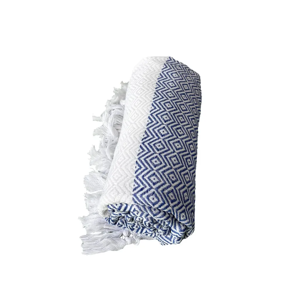 Toalla Turca Adem Diamond Azul para Uso Diario