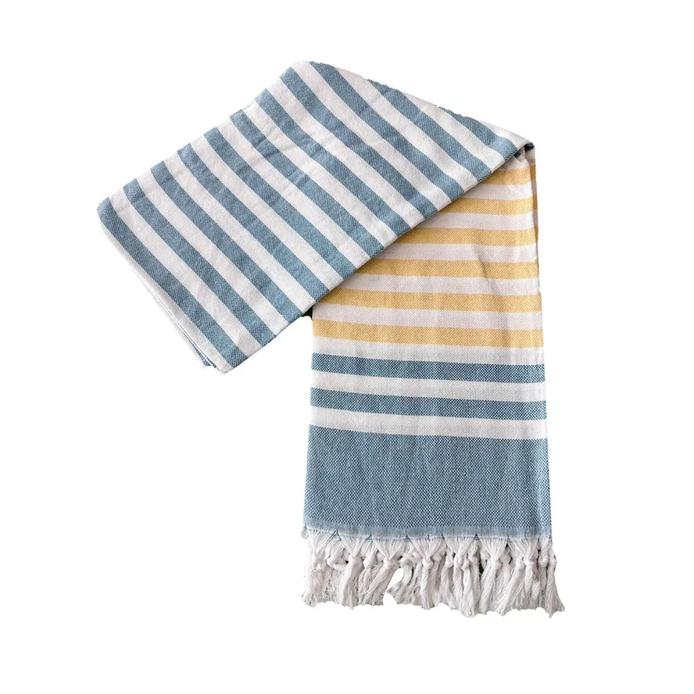 Toalla Turca Fatma Cobalto Yellow