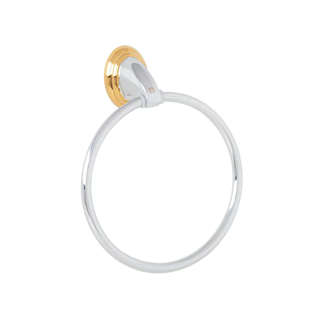 Toallero argolla metálico acabado cromo-oro, Foset Aqua para Regalo de Hogar