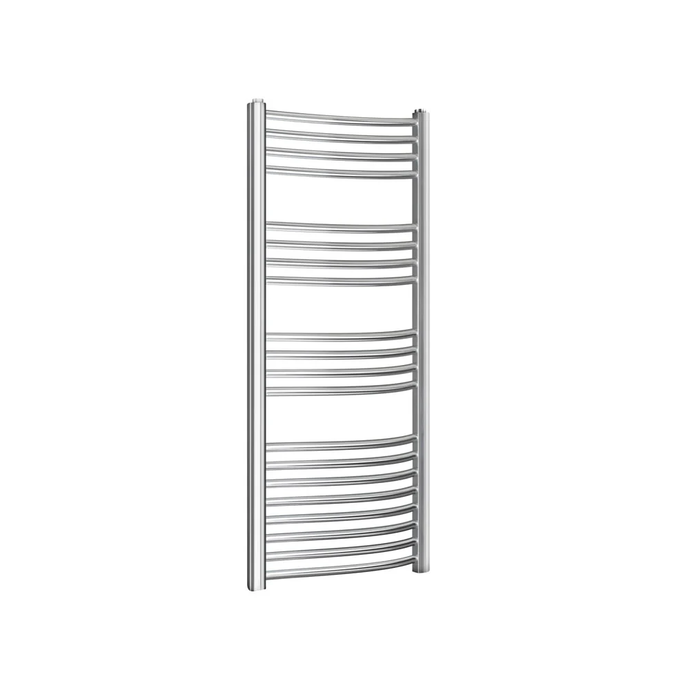 Toallero calefactable para baño línea Kalura cromado curvo h. 1200 intereje 550 mm - Conjunto de 4 Piezas
